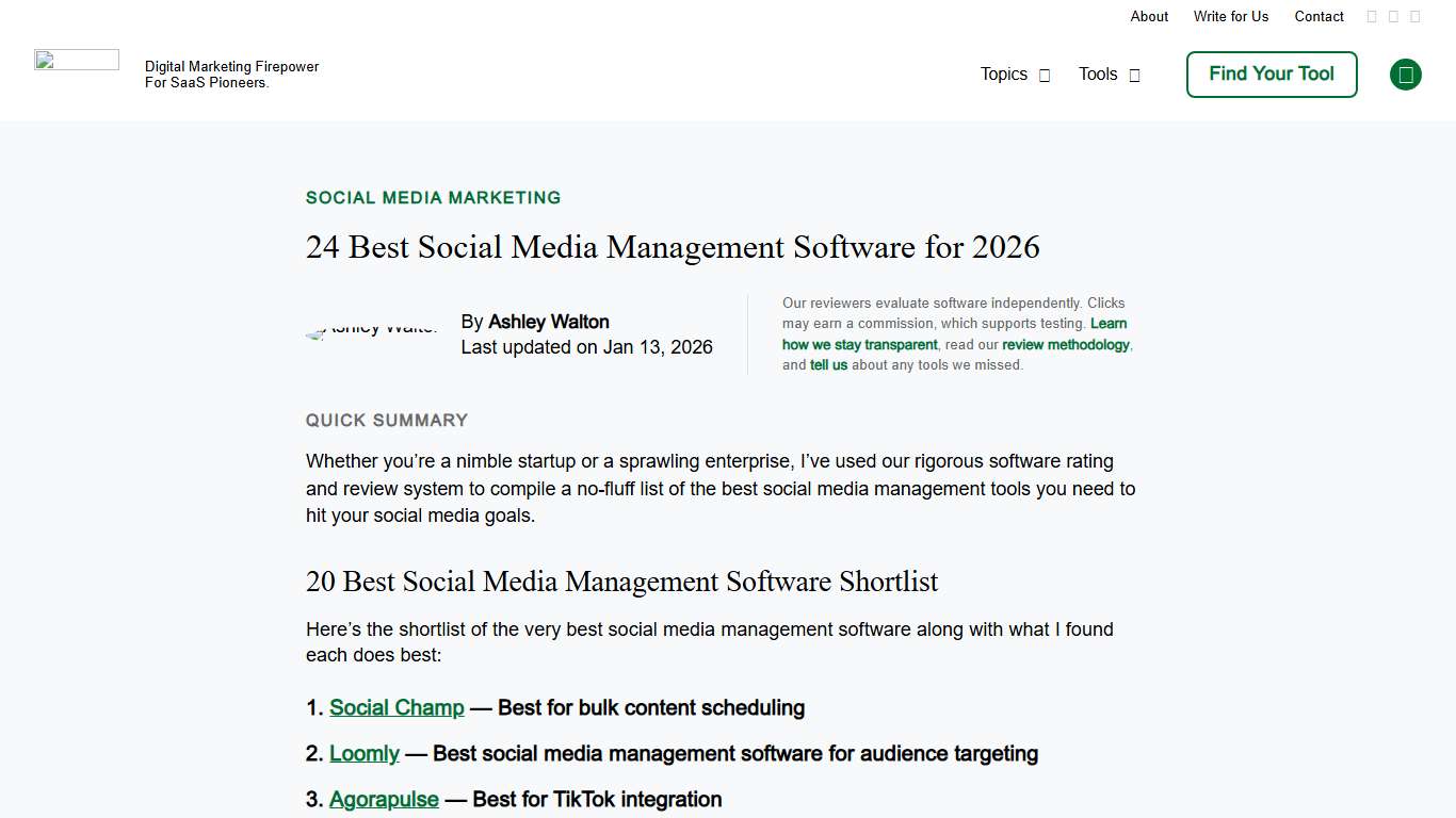 24 Best Social Media Management Software for 2026