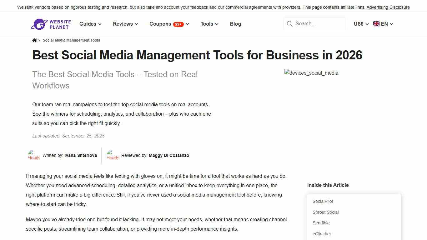 Best Social Media Management Tools for Business in 2026
